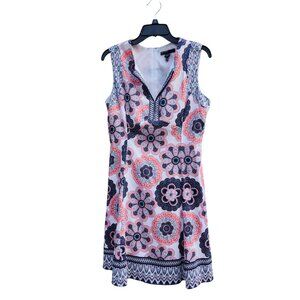 Maggy London Dress Size 10 Sleeveless Pink & Blue